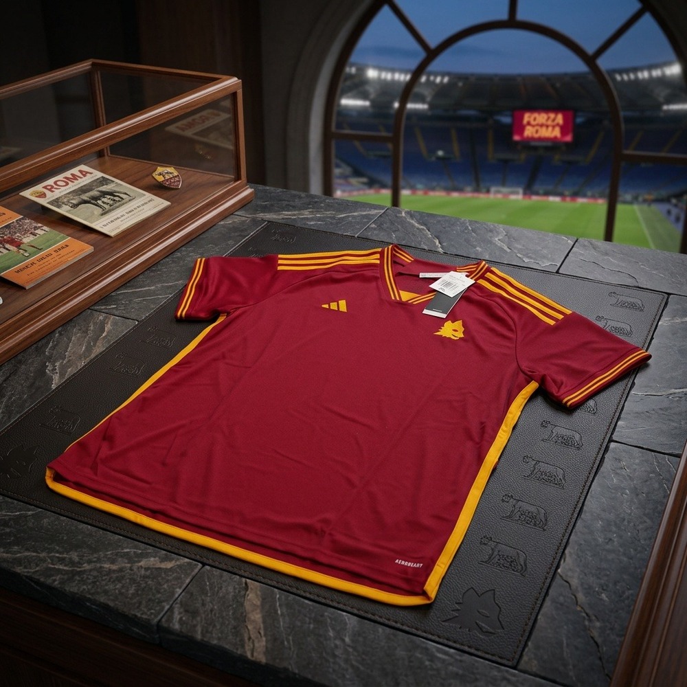 Adidas AS Roma 2023/24 Home Jersey Womens 2XL Red Soccer Shirt IK7159 NWT